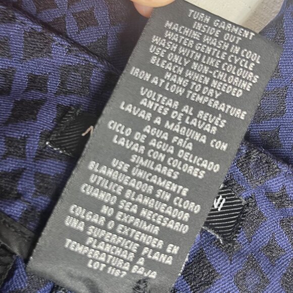 Mario Serrani Italy Pants Womens Size 2 Blue Black New Stretch Tummy Control - Picture 9 of 10